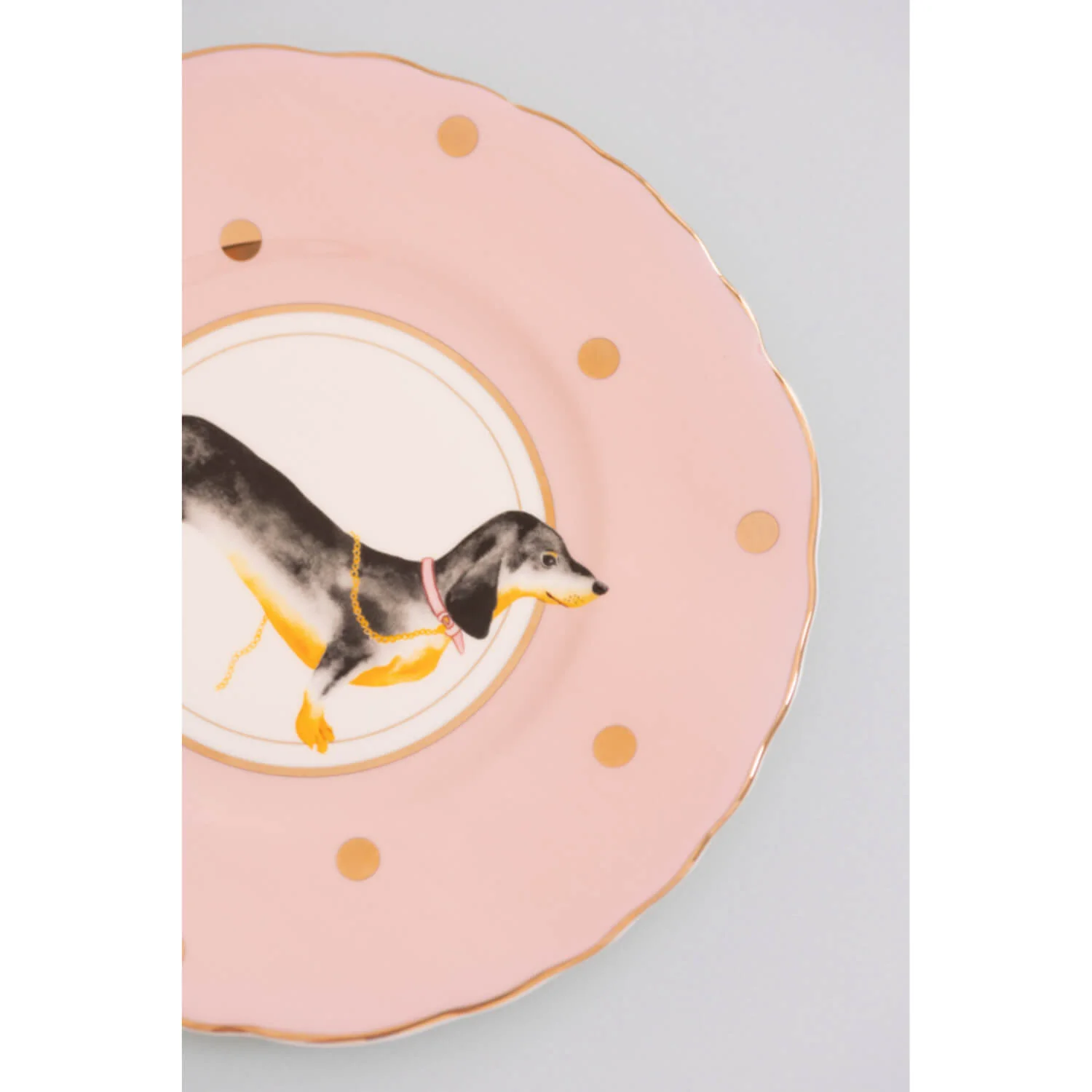 Yvonne Ellen 23cm Fine China Sandwich Plate - Sausage Doggie - Image 2