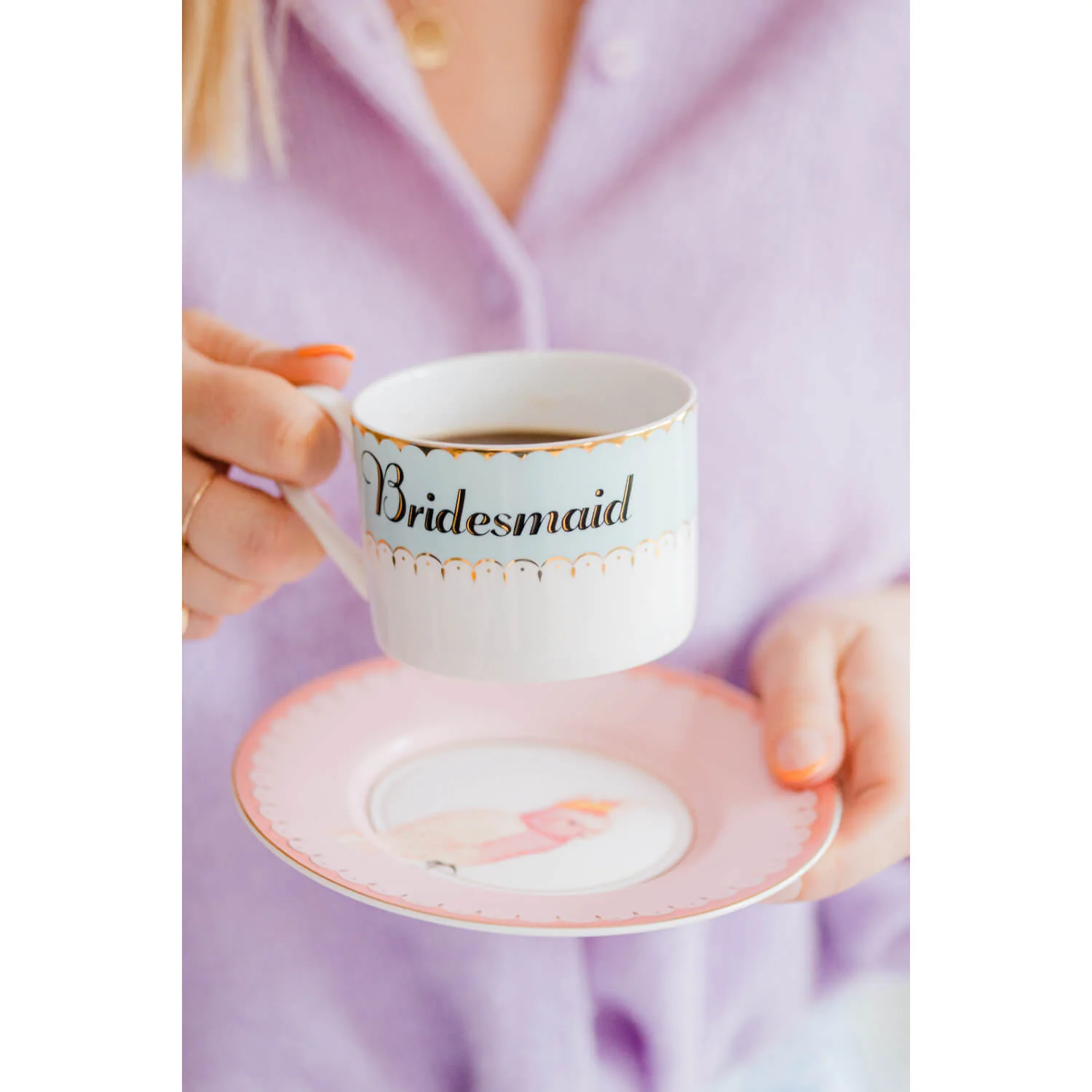Yvonne Ellen Fine China Teacup & Saucer -  Bridesmaid - Image 3