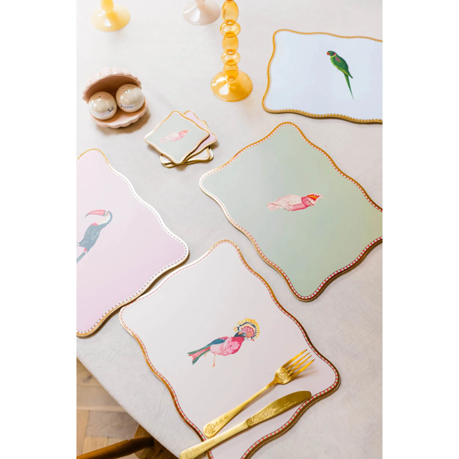 Yvonne Ellen Set Of 4 Placemats - Birds - Image 5