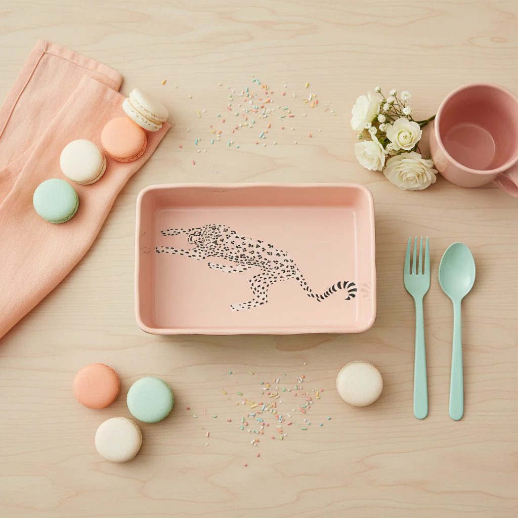 Yvonne Ellen Small Rectangular Oven Dish - Cheetah - Image 4
