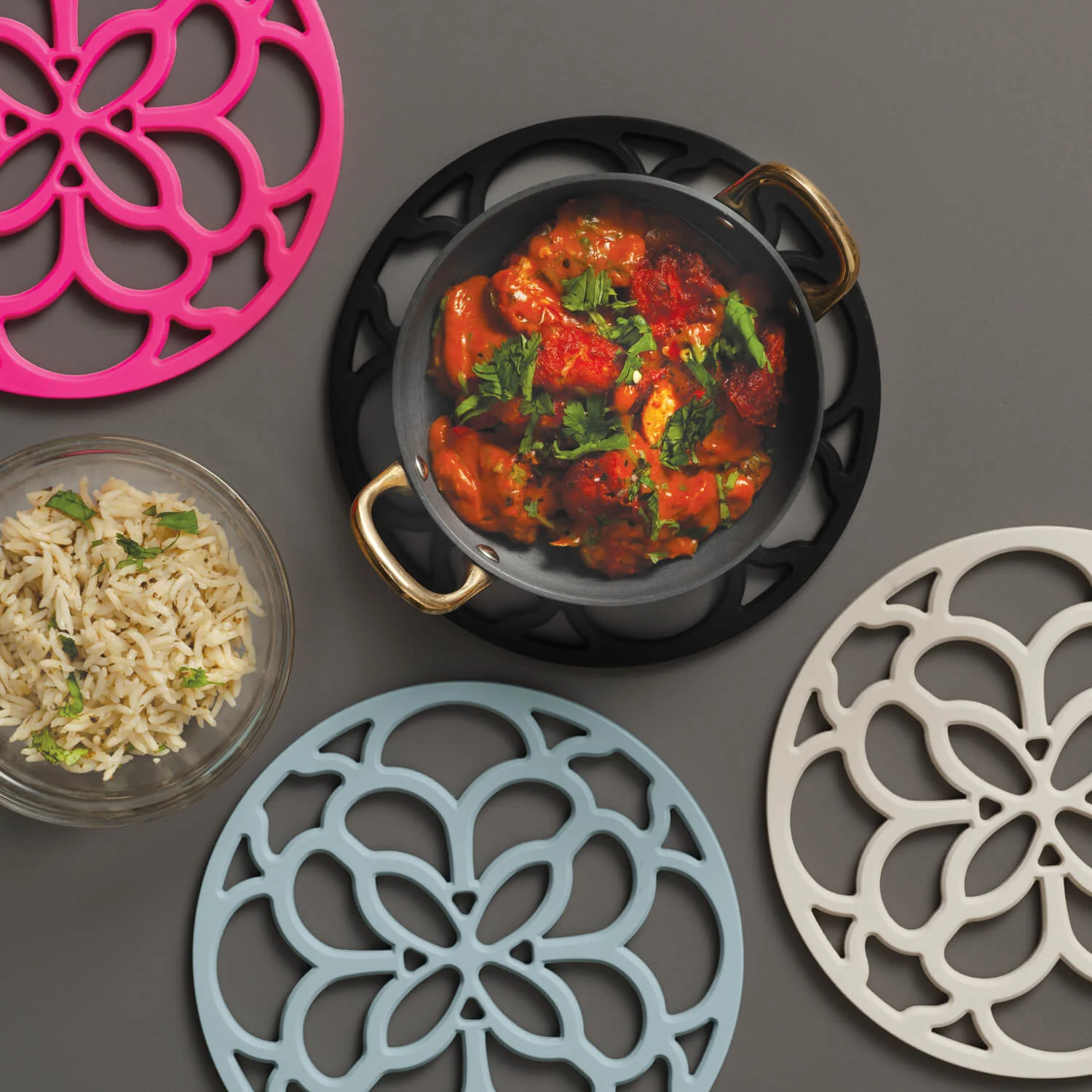 Zeal 18cm Silicone Circular Trivet Mat - Duck Egg Blue - Image 2