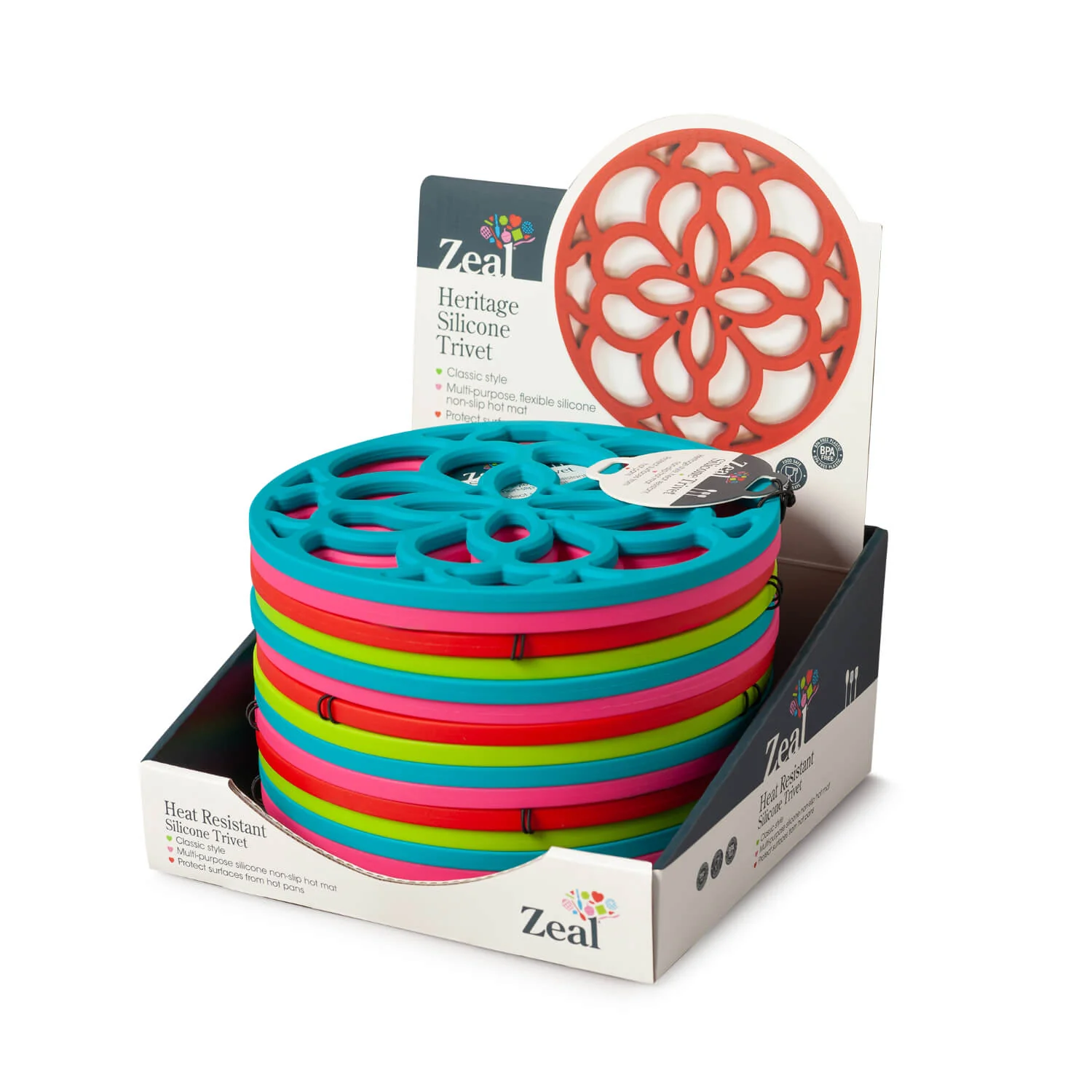 Zeal 18cm Silicone Circular Trivet Mat - Duck Egg Blue - Image 5