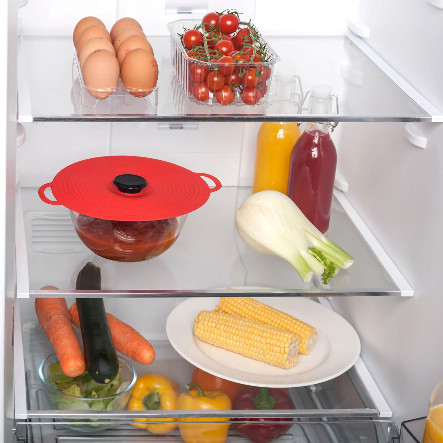 Zeal 20cm Self Sealing Silicone Lid - Red - Image 5