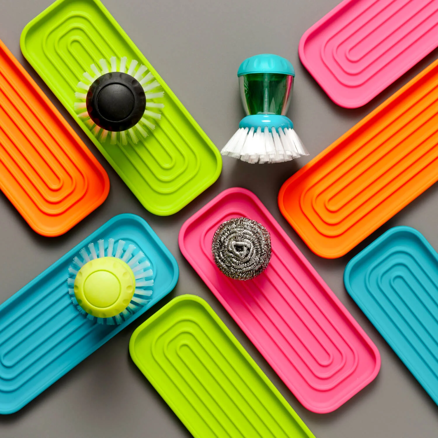 Zeal 23cm x 9cm Silicone Sink Tidy Mat - Duck Egg Blue - Image 3