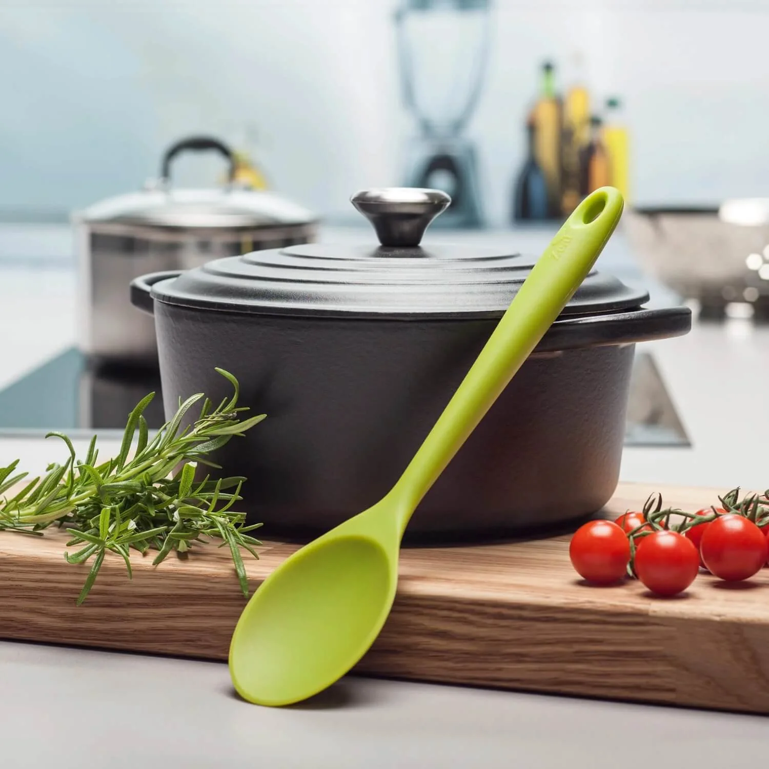 Zeal 28cm Silicone Cooking Spoon - Neon Lime - Image 2