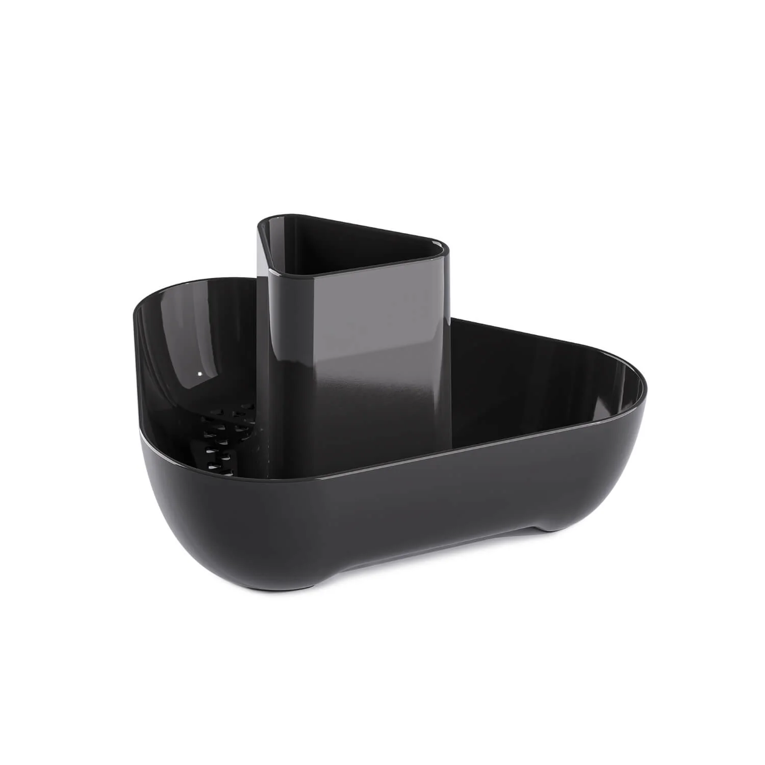 Zeal Corner Melamine Sink Tidy - Dark Grey