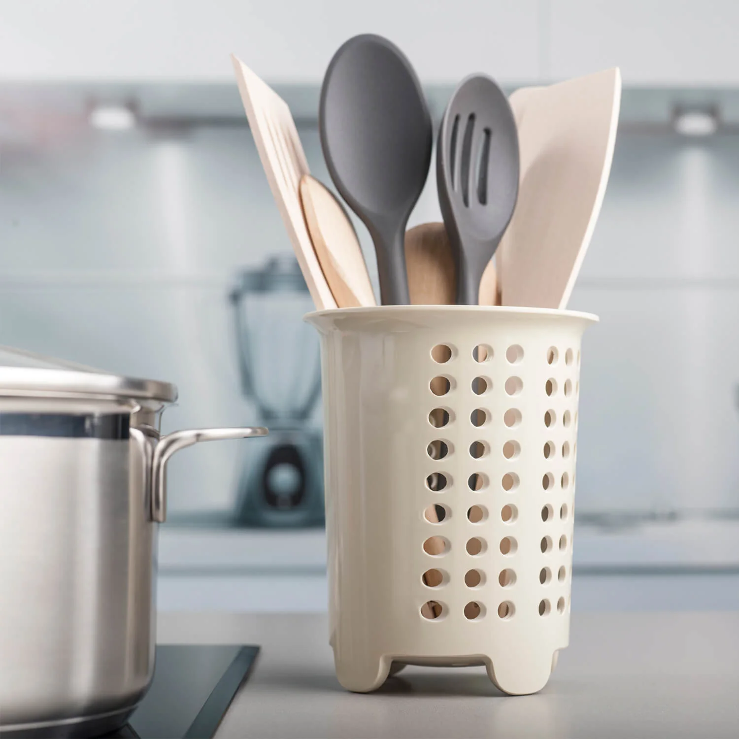 Zeal Melamine Cutlery Drainer - Cream - Image 3