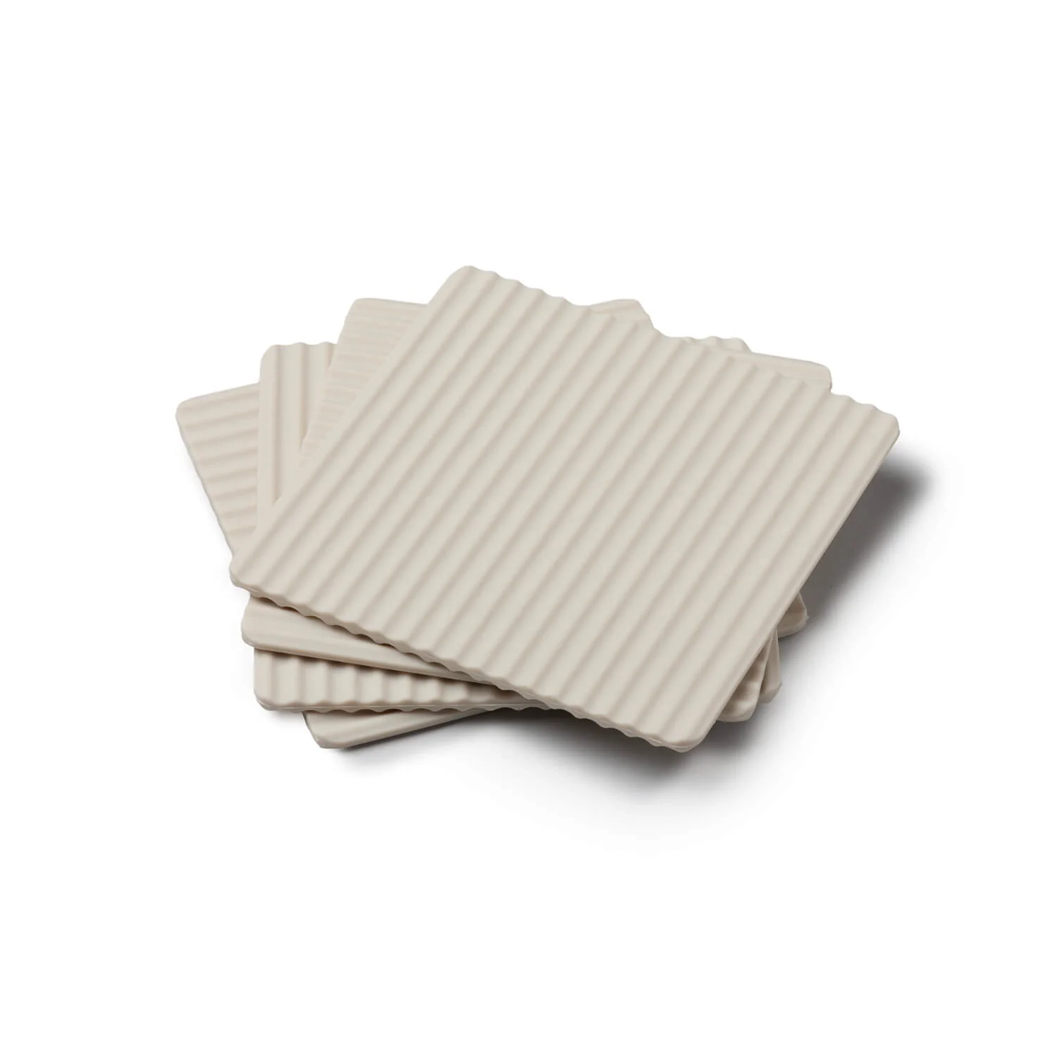 Zeal Set Of 4 Silicone Coasters - Cream - Image 2