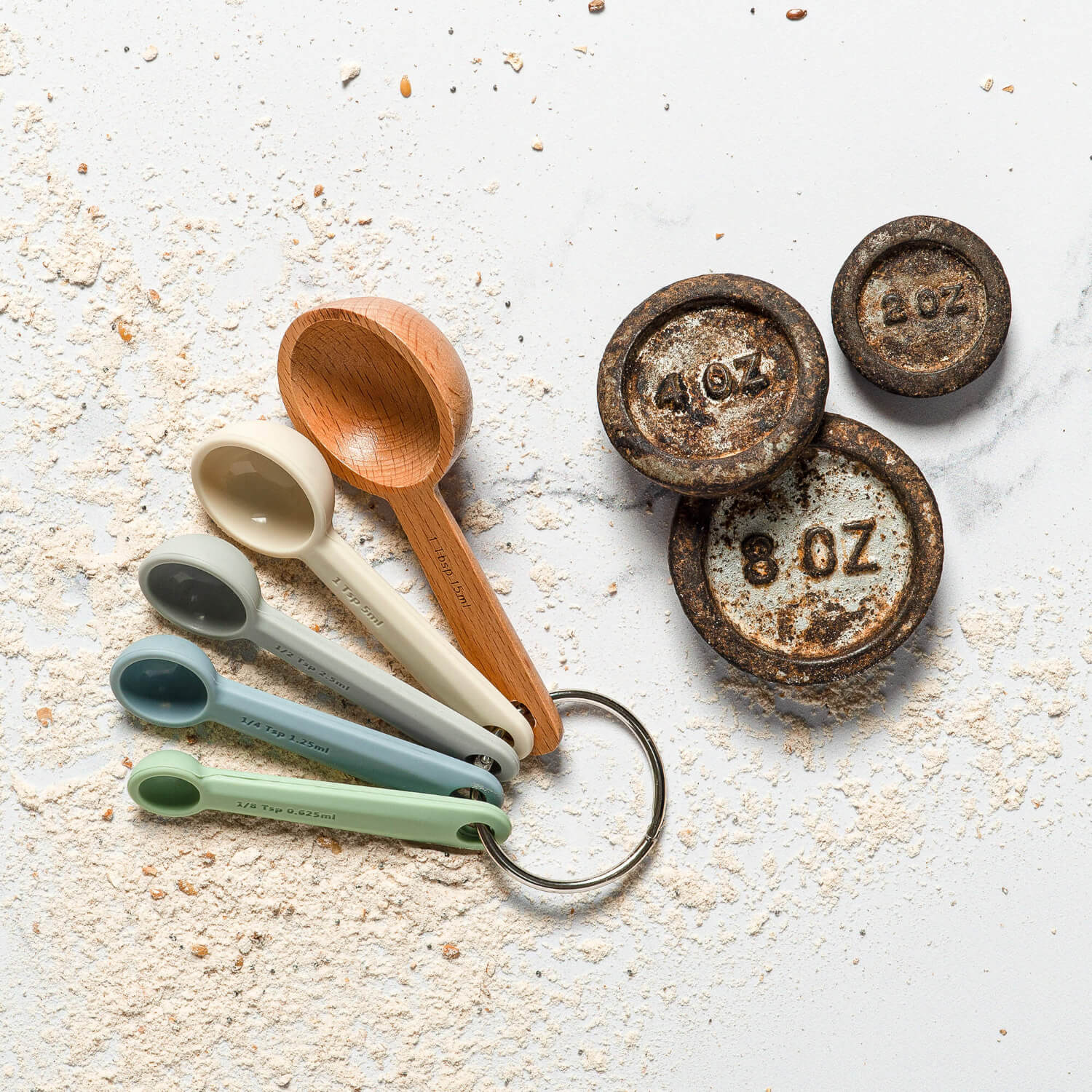 Zeal Silicone & Wood 5-Piece Measuring Spoon Set - Image 3