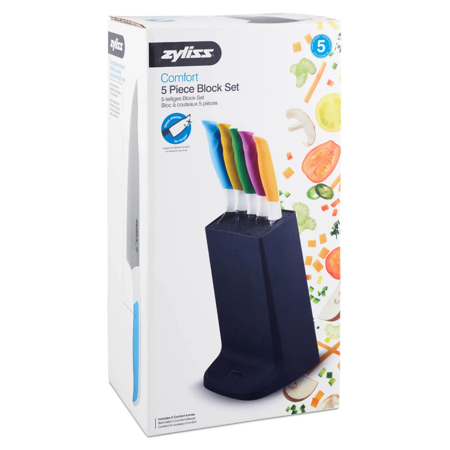 Zyliss Comfort 5 Piece Kitchen Knife Block Set - Image 5
