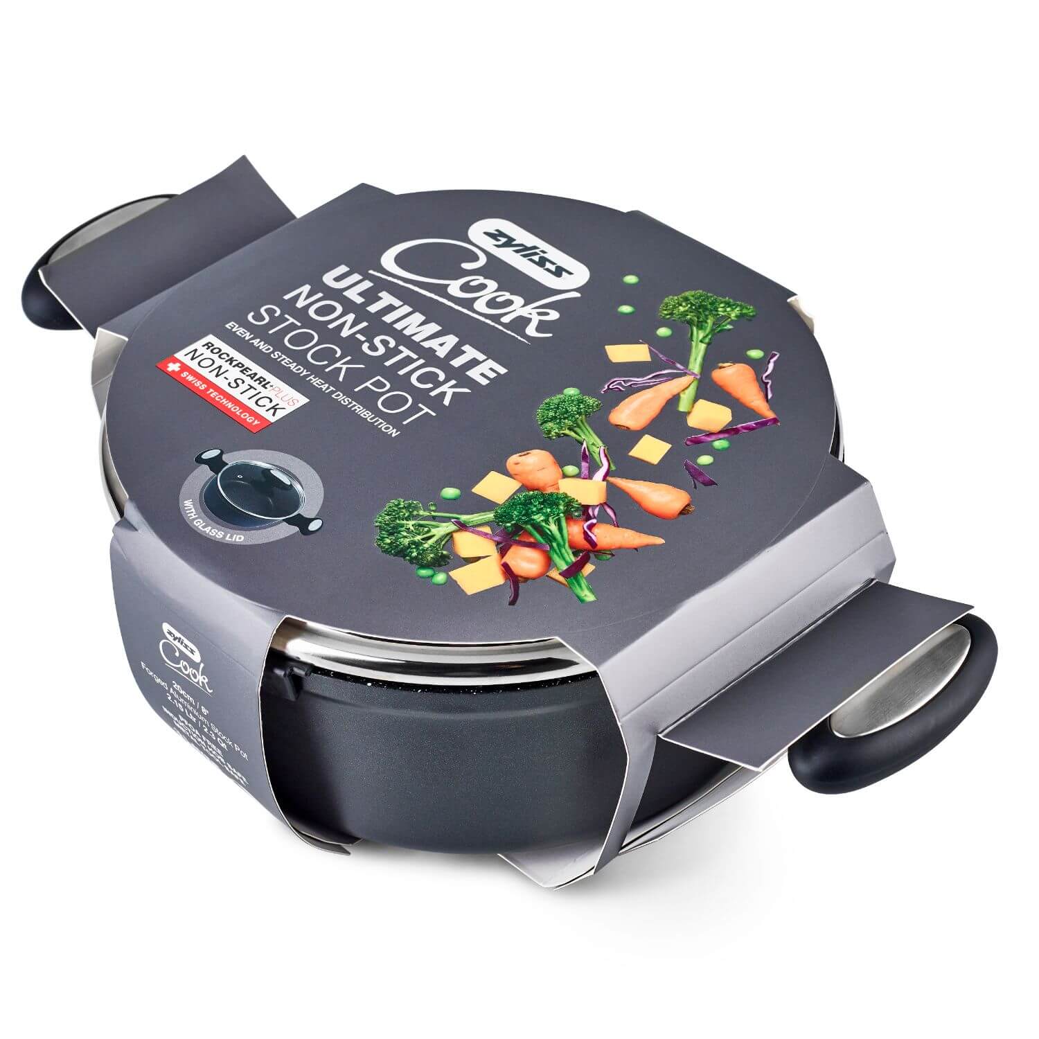 Zyliss Cook Aluminium Non-Stick Stock Pot - 20cm - Image 3